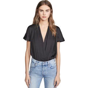 PAIGE Women's Dijon Thong Bodysuit Size S Black New